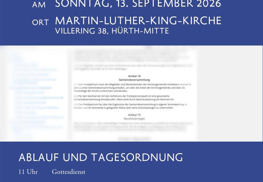 Gemeindeversammlung am 13. September